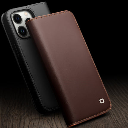 QIALINO Business Horizontal Flip PU Phone Case, For iPhone 14, For iPhone 14 Plus, For iPhone 14 Pro Max
