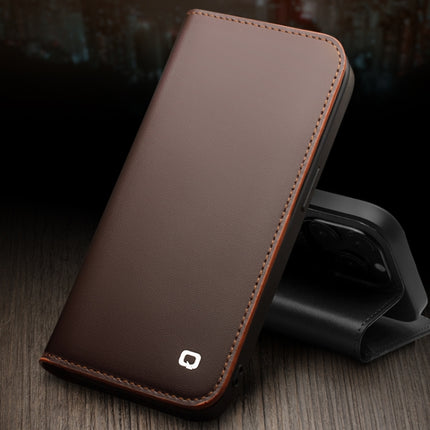 QIALINO Business Horizontal Flip PU Phone Case, For iPhone 14, For iPhone 14 Plus, For iPhone 14 Pro Max