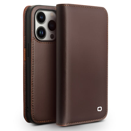 QIALINO Business Horizontal Flip PU Phone Case, For iPhone 14, For iPhone 14 Plus, For iPhone 14 Pro Max