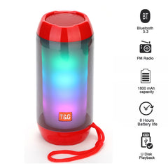 T&amp;G TG643 Tragbarer wasserdichter Subwoofer mit LED-Licht, kabelloser Bluetooth-Lautsprecher