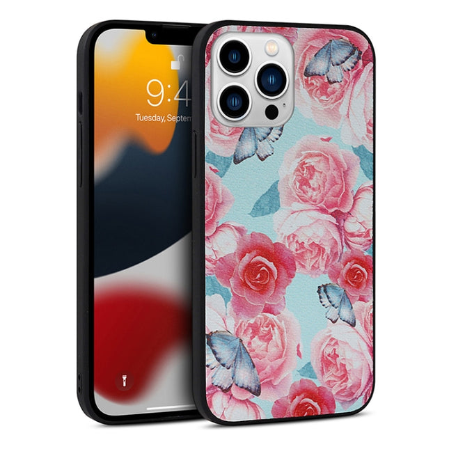 Flowers Pattern Leather Phone Case, For iPhone 14, For iPhone 14 Plus, For iPhone 14 Pro, For iPhone 14 Pro Max, For iPhone 13 mini, For iPhone 13, For iPhone 13 Pro, For iPhone 13 Pro Max, For iPhone 12 mini, For iPhone 12, For iPhone 12 Pro����������...