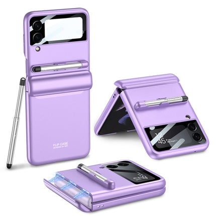 GKK Magnetic Full Coverage Phone Flip Case with Pen, For Samsung Galaxy Z Flip4