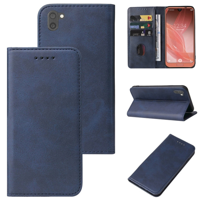 Magnetic Closure Leather Phone Case, For Sharp Aquos R2, For Sharp Aquos R7 / P7, For Sharp Aquos S3, For Sharp Aquos Sense 4, For Sharp Aquos Sense 4 Lite, For Sharp Aquos Sense 6, For Sharp Simple Sumaho 6A 201SH, For Sharp Aquos V6 / V6 Plus        ...
