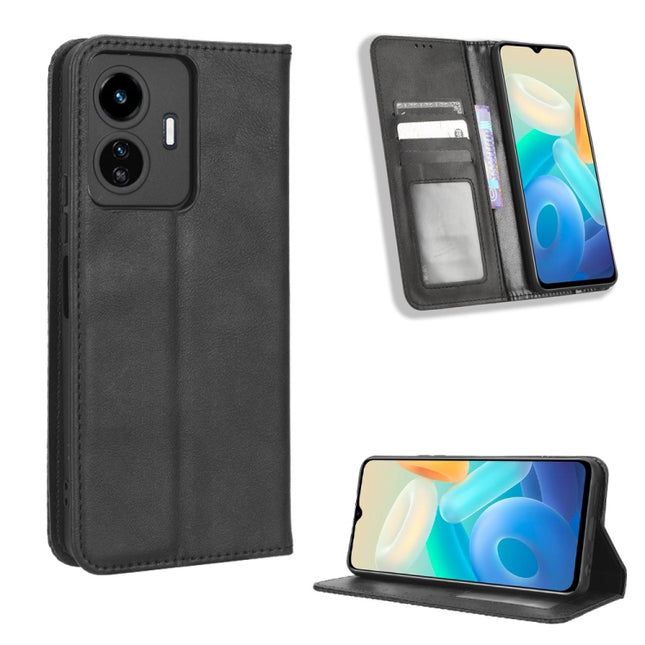 Magnetic Buckle Retro Texture Leather Phone Case, For vivo Y77 5G, For Infinix Note 12 G96, For Infinix Note 12 VIP, For Infinix Note 12i, For Tecno Camon 19 Pro, For Tecno Camon 19