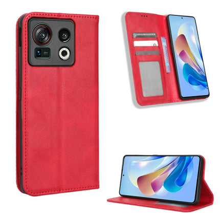 Magnetic Buckle Retro Texture Leather Phone Case, For ZTE Nubia Z40S Pro, For ZTE Axon 40 Pro