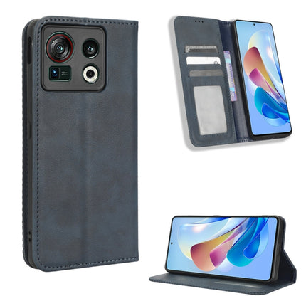 Magnetic Buckle Retro Texture Leather Phone Case, For ZTE Nubia Z40S Pro, For ZTE Axon 40 Pro