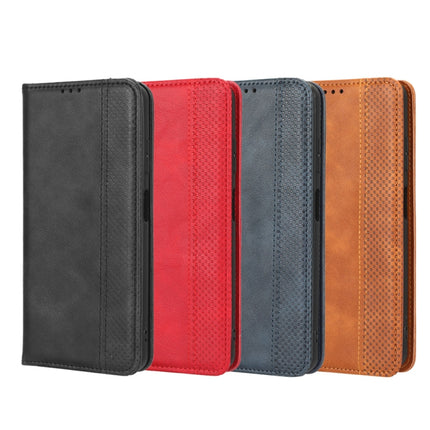 Magnetic Buckle Retro Texture Leather Phone Case, For ZTE Nubia Z40S Pro, For ZTE Axon 40 Pro