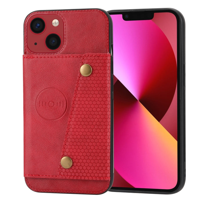 Double Buckle Card Slots PU+TPU Phone Case, For iPhone 14, For iPhone 14 Plus, For iPhone 14 Pro, For iPhone 14 Pro Max