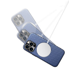 Carbon Fiber Texture MagSafe Magnetic Phone Case, For iPhone 12 Pro, For iPhone 12 Pro Max, For iPhone 11, For iPhone 11 Pro, For iPhone 11 Pro Max