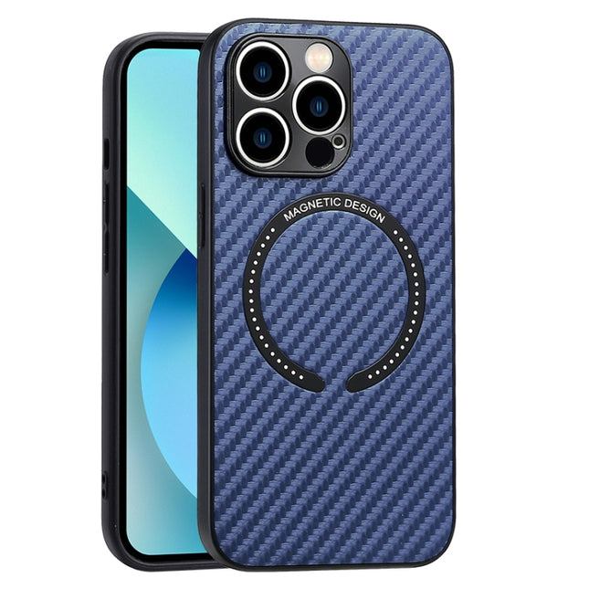 Carbon Fiber Texture MagSafe Magnetic Phone Case, For iPhone 11, For iPhone 11 Pro, For iPhone 11 Pro Max
