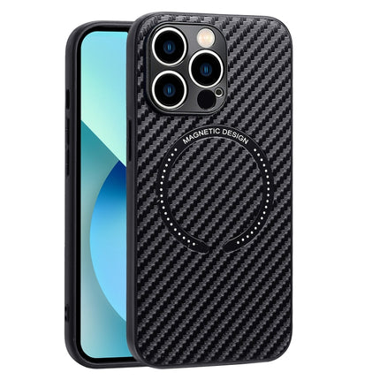 Carbon Fiber Texture MagSafe Magnetic Phone Case, For iPhone 11, For iPhone 11 Pro, For iPhone 11 Pro Max