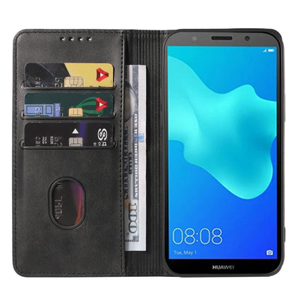 Magnetic Closure Leather Phone Case, For Huawei Y5 Lite 2018, For Huawei Y7 2018, For Huawei Y7 Prime 2019, For Huawei Y9 2019, For Huawei Y9 Prime 2019, For Huawei Enjoy 9