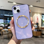 For iPhone 14 Plus / Transparent Purple