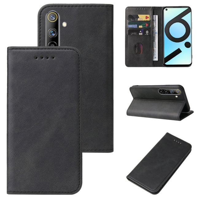 Magnetic Closure Leather Phone Case, For Realme 6i India, For Realme C11 2021, For Realme GT2 Pro, For Realme Q2, For Realme Q3i 5G, For Realme Q3t, For Realme X3 SuperZoom, For Realme X7 / Q2 Pro