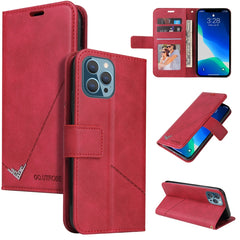 GQUTROBE Right Angle Leather Phone Case, For iPhone 13, For iPhone 13 mini, For iPhone 13 Pro, For iPhone 13 Pro Max