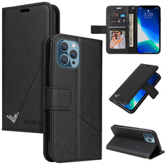 GQUTROBE Right Angle Leather Phone Case, For iPhone 13, For iPhone 13 mini, For iPhone 13 Pro, For iPhone 13 Pro Max