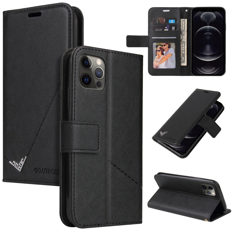 GQUTROBE Right Angle Leather Phone Case, For iPhone 12 mini, For iPhone 12 Pro, For iPhone 12 Pro Max, For iPhone 11