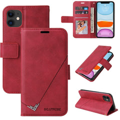 GQUTROBE Right Angle Leather Phone Case, For iPhone 12 mini, For iPhone 12 Pro, For iPhone 12 Pro Max, For iPhone 11