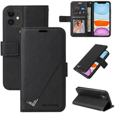 GQUTROBE Right Angle Leather Phone Case, For iPhone 12 mini, For iPhone 12 Pro, For iPhone 12 Pro Max, For iPhone 11