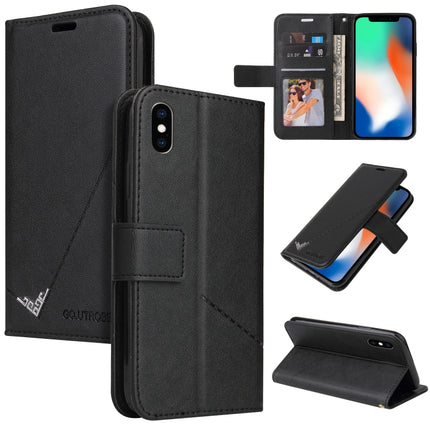 GQUTROBE Right Angle Leather Phone Case, For iPhone 11 Pro, For iPhone 11 Pro Max, For iPhone X / XS, For iPhone XR