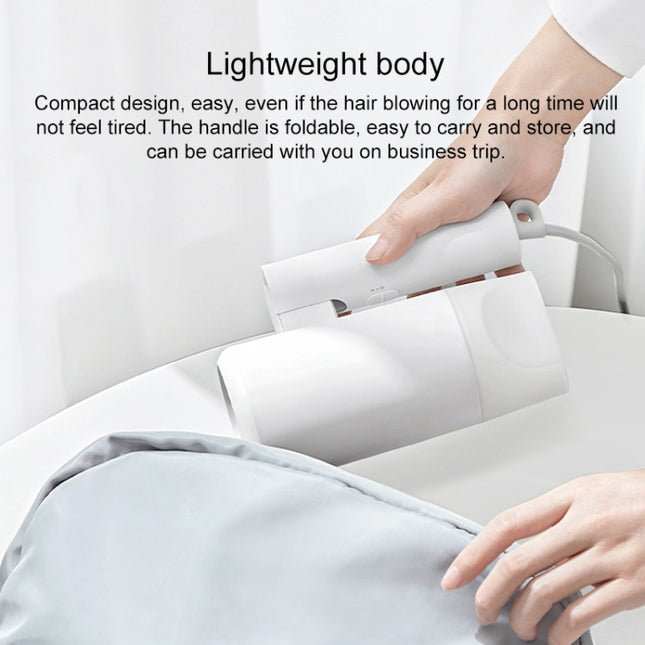 Original Xiaomi Mijia H100 Tragbarer elektrischer Haartrockner mit Negativ-Ionen-Technologie, US-Stecker, H100 (Weiß), H100 (Pink)
