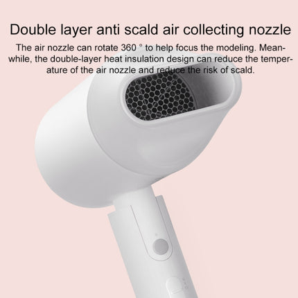 Secador de pelo eléctrico portátil de iones negativos Xiaomi Mijia H100 original, enchufe estadounidense, H100 (blanco), H100 (rosa)