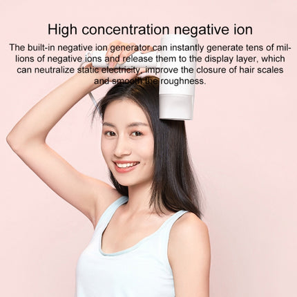 Secador de pelo eléctrico portátil de iones negativos Xiaomi Mijia H100 original, enchufe estadounidense, H100 (blanco), H100 (rosa)