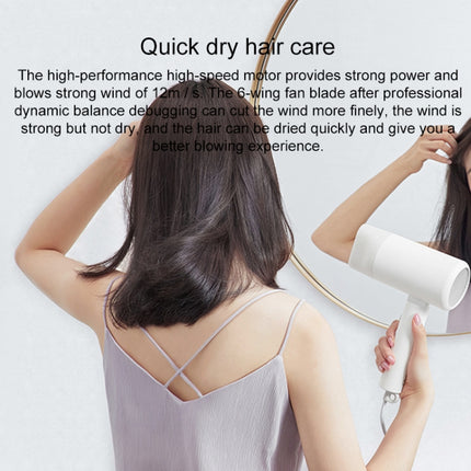 Secador de pelo eléctrico portátil de iones negativos Xiaomi Mijia H100 original, enchufe estadounidense, H100 (blanco), H100 (rosa)