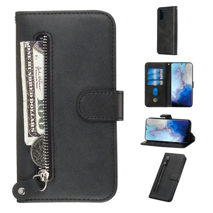 Fashion Calf Texture Zipper Horizontal Flip Leather Case with Stand & Card Slots & Wallet Function, For Galaxy S20 Ultra, For Galaxy S20, For Galaxy S20+