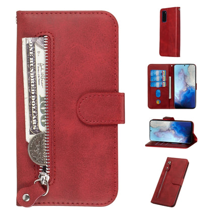 Fashion Calf Texture Zipper Horizontal Flip Leather Case with Stand & Card Slots & Wallet Function, For Galaxy S20 Ultra, For Galaxy S20, For Galaxy S20+