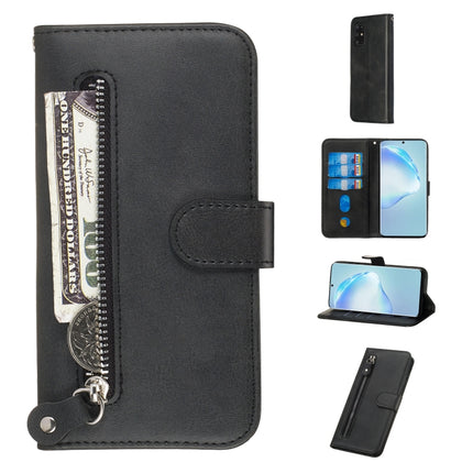 Fashion Calf Texture Zipper Horizontal Flip Leather Case with Stand & Card Slots & Wallet Function, For Galaxy S20 Ultra, For Galaxy S20, For Galaxy S20+