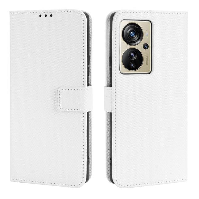 Diamond Texture Leather Phone Case, For ZTE Axon 40 Pro
