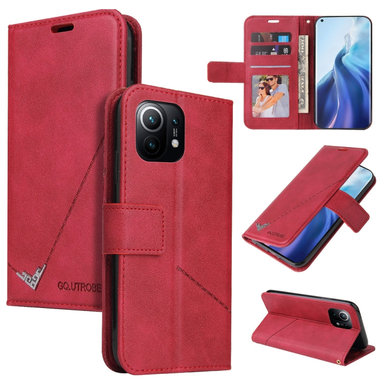 GQUTROBE Right Angle Leather Phone Case, For Xiaomi Poco F3, For Xiaomi Mi 11, For Xiaomi Mi 10T Lite 5G, For Xiaomi Mi Note 10