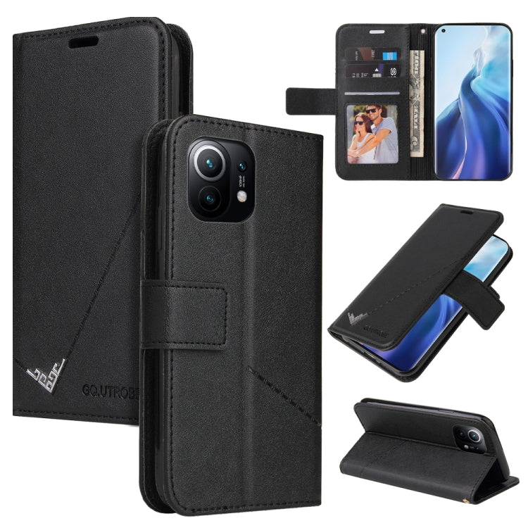 GQUTROBE Right Angle Leather Phone Case, For Xiaomi Poco F3, For Xiaomi Mi 11, For Xiaomi Mi 10T Lite 5G, For Xiaomi Mi Note 10