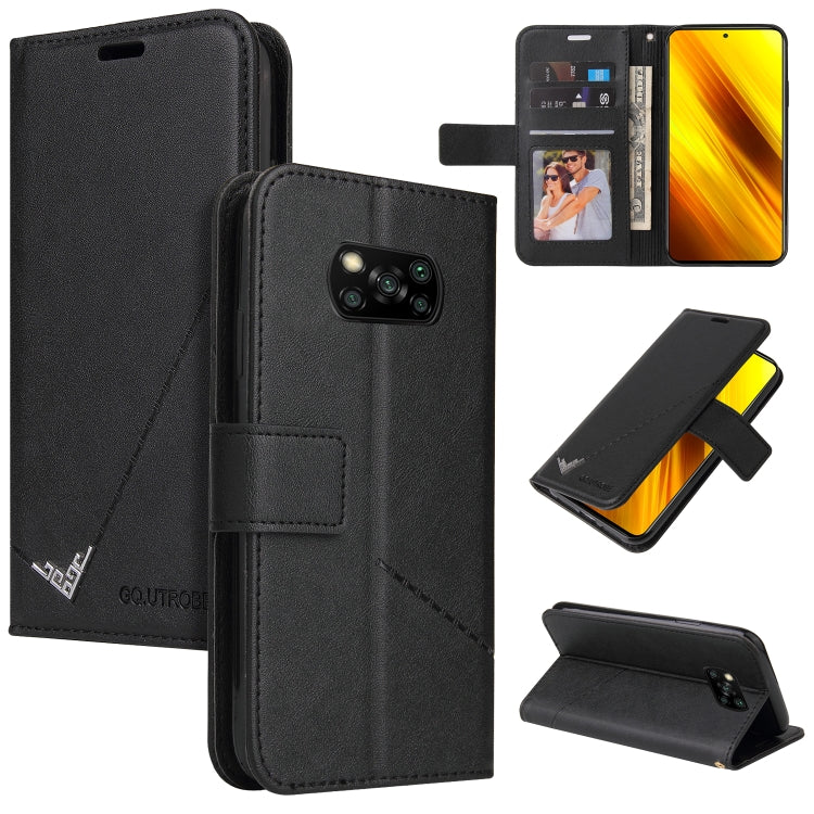 GQUTROBE Right Angle Leather Phone Case, For Xiaomi Poco X3 NFC, For Xiaomi Mi 10T 5G, For Xiaomi Mi 10 5G, For Xiaomi Mi 10 Ultra