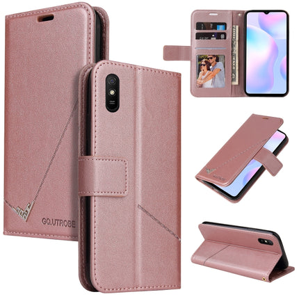 GQUTROBE Right Angle Leather Phone Case, For Xiaomi Redmi 9A, For Xiaomi Redmi 9C, For Xiaomi Redmi 9, For Xiaomi Redmi K20