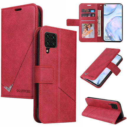 GQUTROBE Right Angle Leather Phone Case, For Huawei P40, For Huawei P40 Lite, For Huawei P40 Pro, Huawei P smart 2021