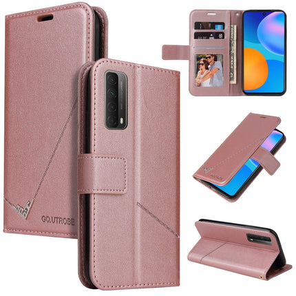 GQUTROBE Right Angle Leather Phone Case, For Huawei P40, For Huawei P40 Lite, For Huawei P40 Pro, Huawei P smart 2021