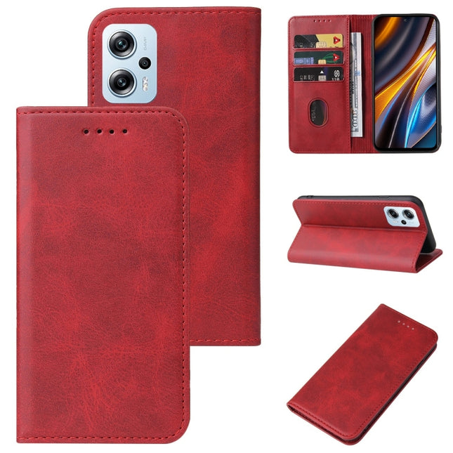 Magnetic Closure Leather Phone Case, For Xiaomi Poco X4 GT