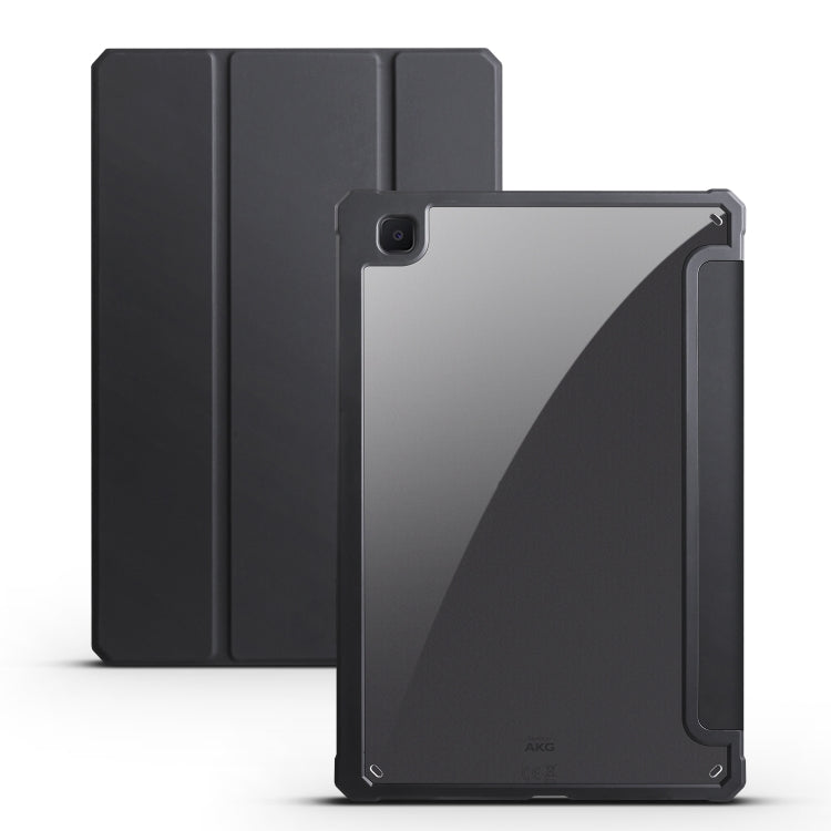 Acrylic 3-folding Smart Leather Tablet Case, For iPad Air 13 2024 / Pro 12.9 2022 / 2021/2020/2018, For Samsung Galaxy Tab S6 Lite 2020/2022