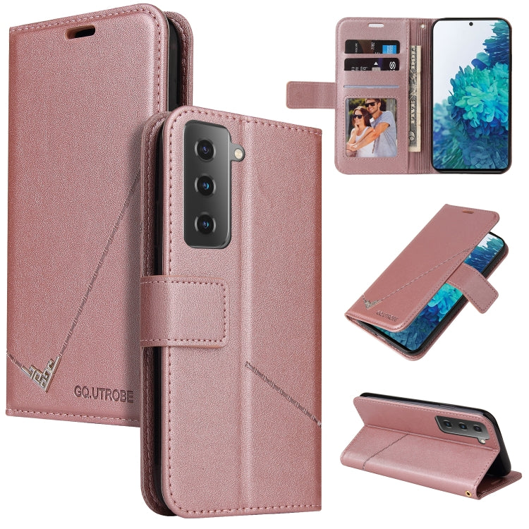 GQUTROBE Right Angle Leather Phone Case, For Samsung Galaxy S21 5G, For Samsung Galaxy S21+ 5G, For Samsung Galaxy S21 Ultra 5G, For Samsung Galaxy S22 5G