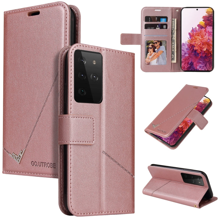 GQUTROBE Right Angle Leather Phone Case, For Samsung Galaxy S21 5G, For Samsung Galaxy S21+ 5G, For Samsung Galaxy S21 Ultra 5G, For Samsung Galaxy S22 5G