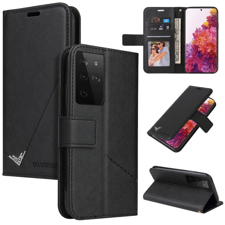 GQUTROBE Right Angle Leather Phone Case, For Samsung Galaxy S21 5G, For Samsung Galaxy S21+ 5G, For Samsung Galaxy S21 Ultra 5G, For Samsung Galaxy S22 5G