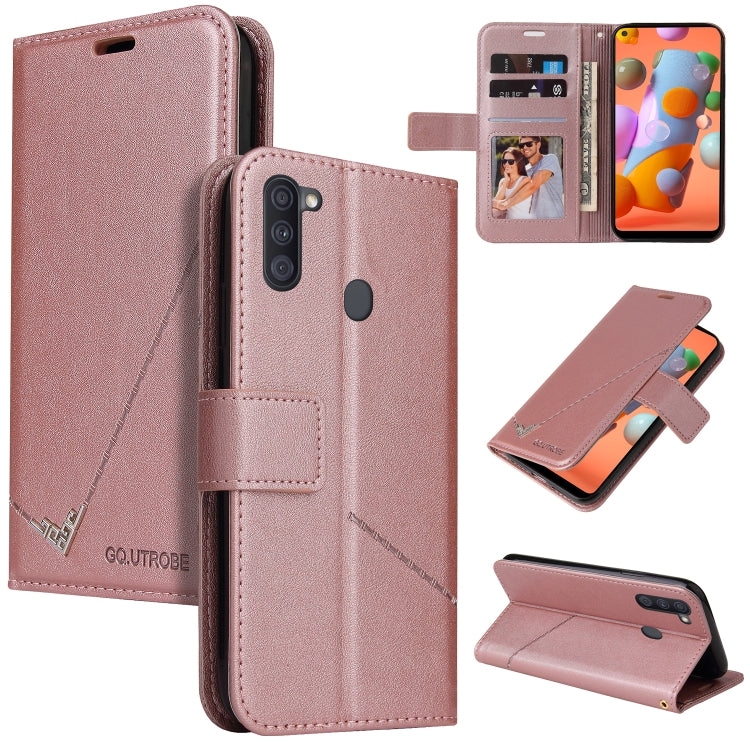 GQUTROBE Right Angle Leather Phone Case, For Samsung Galaxy A11 Global Version, For Samsung Galaxy A01 Core, For Samsung Galaxy M51, For Samsung Galaxy M31