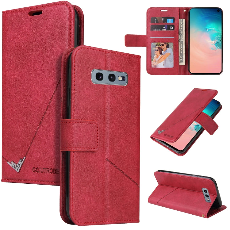 GQUTROBE Right Angle Leather Phone Case, For Samsung Galaxy S10, For Samsung Galaxy S10e, For Samsung Galaxy S10+