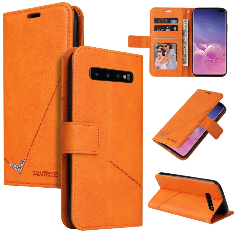 GQUTROBE Right Angle Leather Phone Case, For Samsung Galaxy S10, For Samsung Galaxy S10e, For Samsung Galaxy S10+