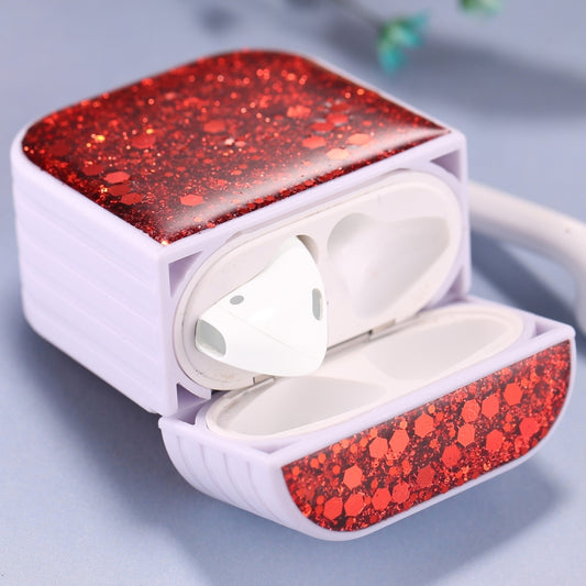 Funda protectora para auriculares inalámbricos con lentejuelas brillantes para AirPods 1/2, para AirPods 1/2