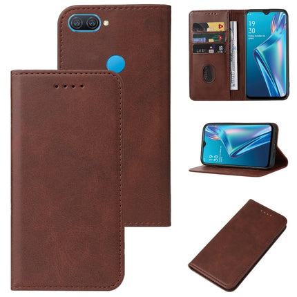 Magnetic Closure Leather Phone Case, For OPPO A12, For OPPO A53s, For Realme 5 / 5i / 5s / 6i / Narzo 20A, For Realme Narzo 20, For OPPO Reno5 A, For OPPO Reno7 Z 5G