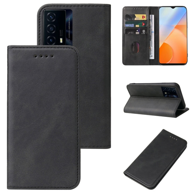 Magnetic Closure Leather Phone Case, For vivo iQOO Z5, For vivo iQOO Z5x, For vivo iQOO Z3 5G (CN) / Y72 5G (Vietnamese), For vivo iQOO Neo 855/Z5/Y7s/S1 Foreign Version, For vivo iQOO U1, For vivo iQOO U3, For vivo V21 4G, For vivo Y3s 2021