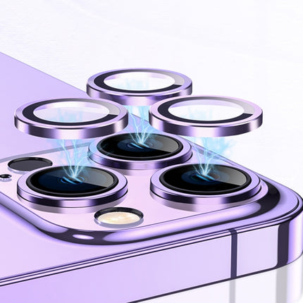 TOTUDESIGN AB-061 Golden Shield Series Metal Frame Camera Lens Film, For iPhone 14/14 Plus